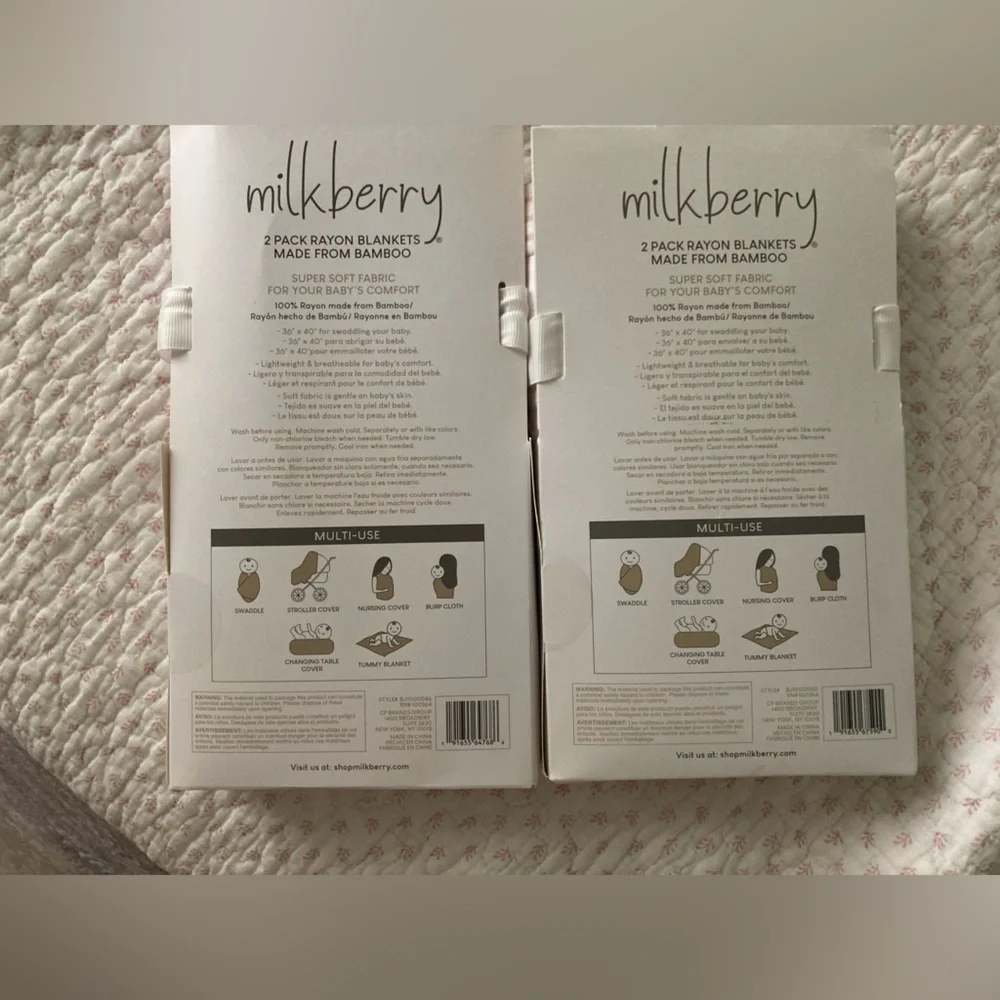 Milkberry Baby Blanket Set - Pink and Multicolor & baby onesie - Picture 3 of 7